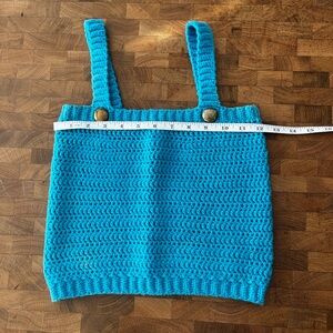 One of a kind, hand-crocheted cropped tank